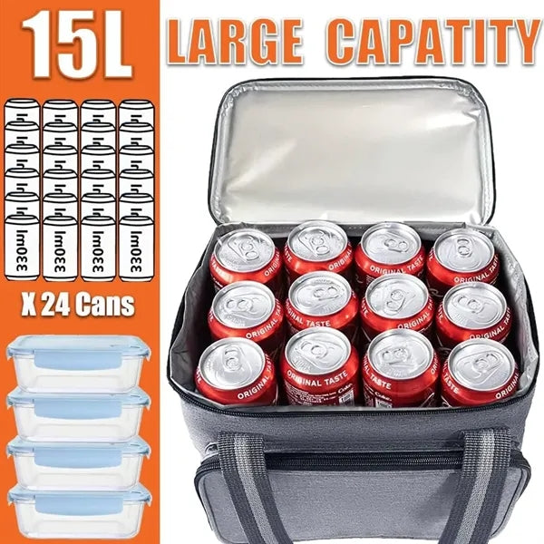 Insulated Lunch Bag Large Capacity Portable Cooler Tote