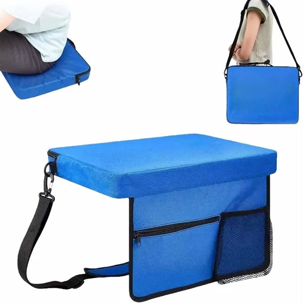 Outdoor seat with backrest and retractable thick cushion
