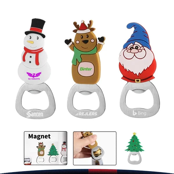 YuleClink Christmas Fridge Magnet Bottle Opener