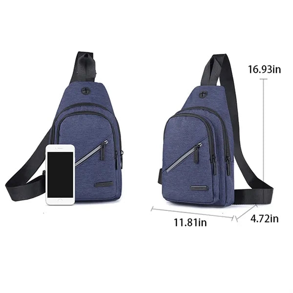 Waterproof Oxford Crossbody Sling Backpack