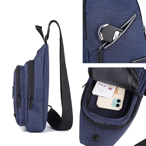 Waterproof Oxford Crossbody Sling Backpack