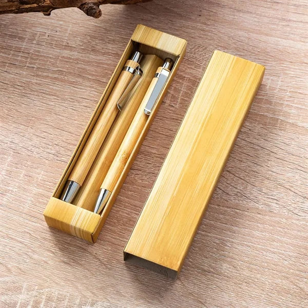 2-in-1 Bamboo Ballpoint & Touch Pen Set
