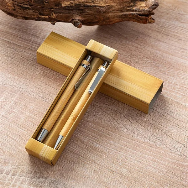 2-in-1 Bamboo Ballpoint & Touch Pen Set