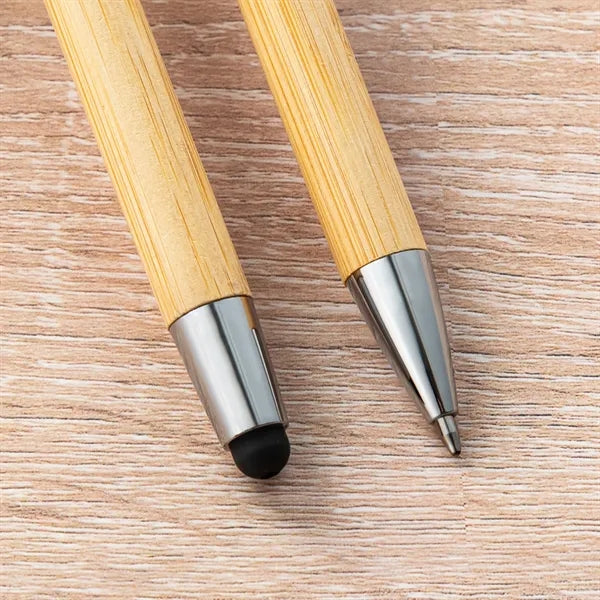 2-in-1 Bamboo Ballpoint & Touch Pen Set