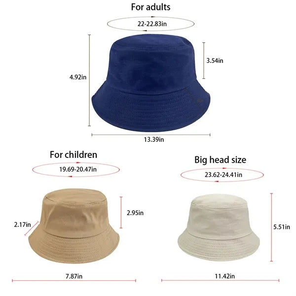 Unisex Summer Cotton Twill Bucket Hat