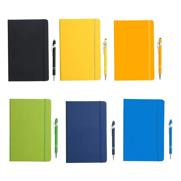 PU Soft Cover Notebook & Stylus Pen Set