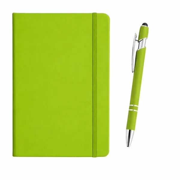 PU Soft Cover Notebook & Stylus Pen Set
