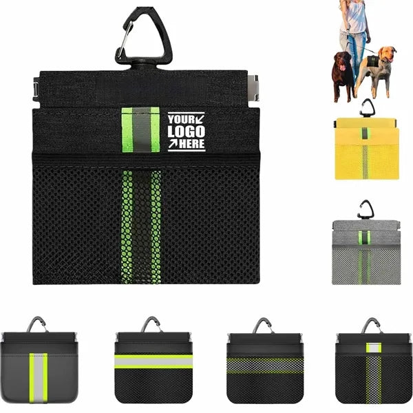 Waterproof pet treat training bag with snap fastener