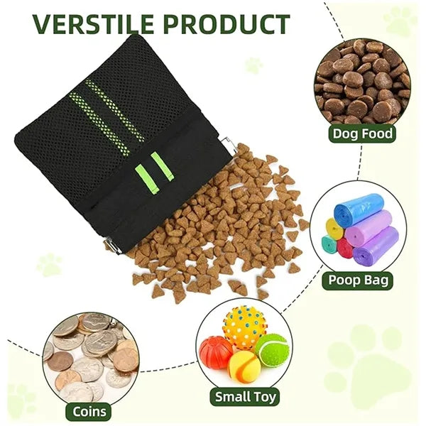 Waterproof pet treat training bag with snap fastener