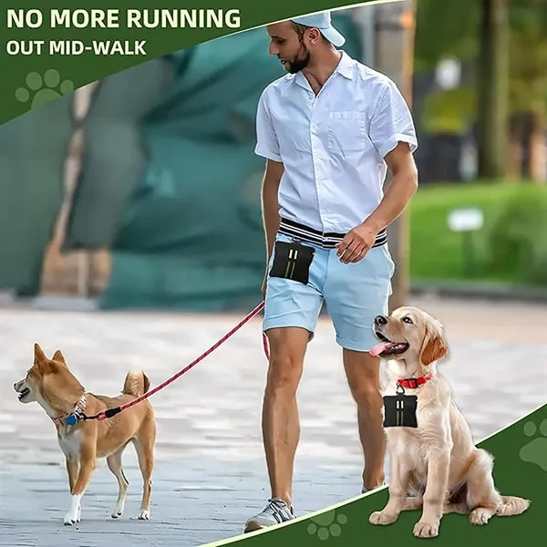 Waterproof pet treat training bag with snap fastener