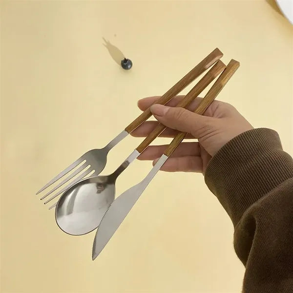 Portable Stainless Steel Cutlery Set in Cloth Pouch