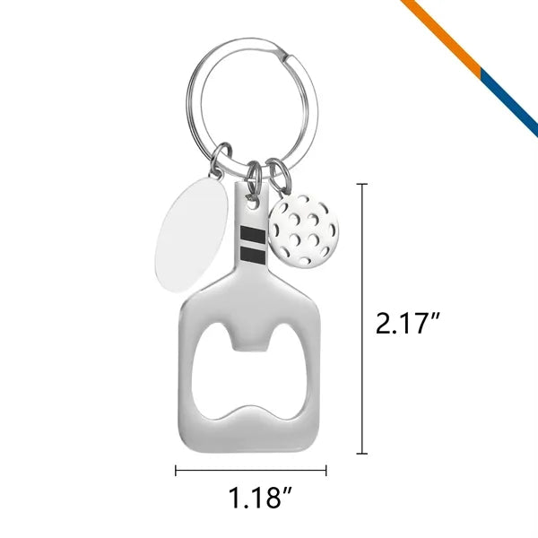 DinkCap Pickleball Paddle Bottle Opener Keychain