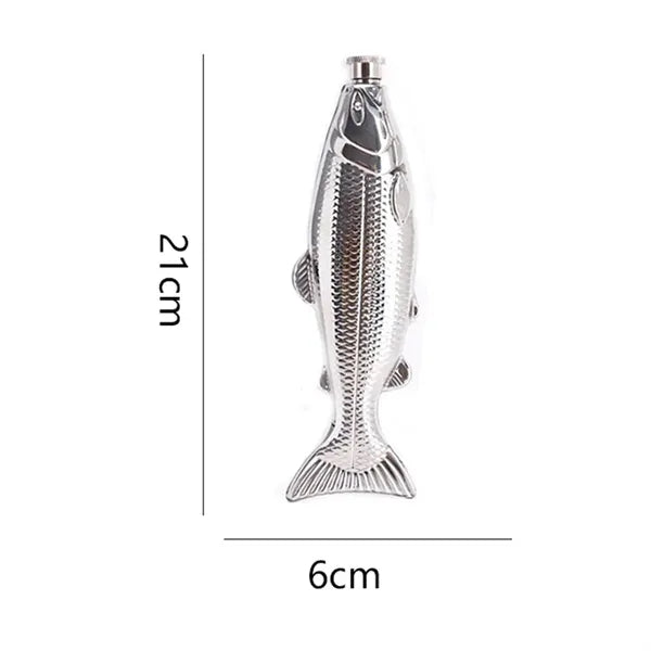 4 oz. Fish Shaped Stainless Steel Liquor Flask
