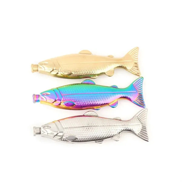 4 oz. Fish Shaped Stainless Steel Liquor Flask