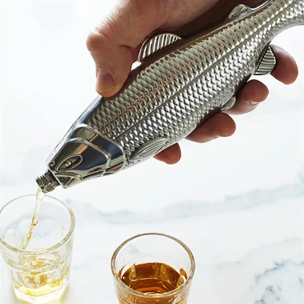 4 oz. Fish Shaped Stainless Steel Liquor Flask