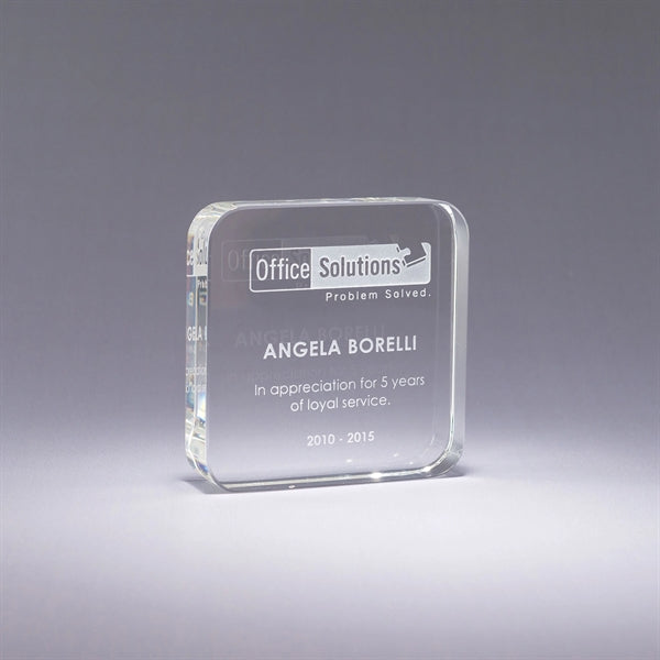 App Optic Crystal Paperweight