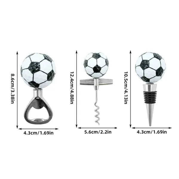 Soccer Ball Wine Stopper or Opener