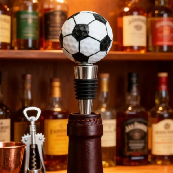 Soccer Ball Wine Stopper or Opener