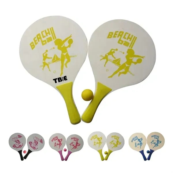 Wooden Paddle Beach Summer Ball Game