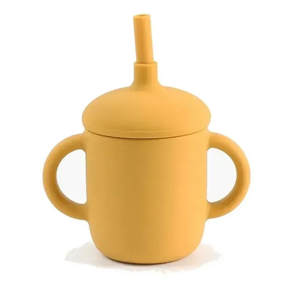 5Oz Silicone Training Sippy Cup With Straw