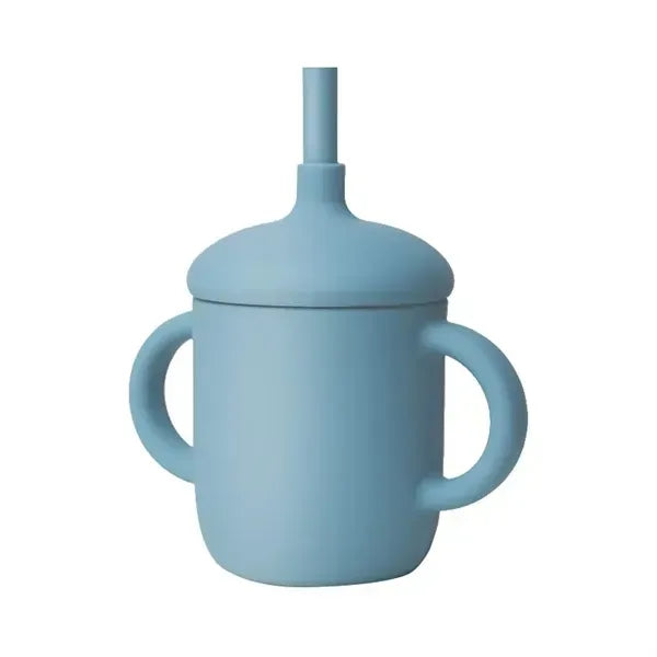 5Oz Silicone Training Sippy Cup With Straw