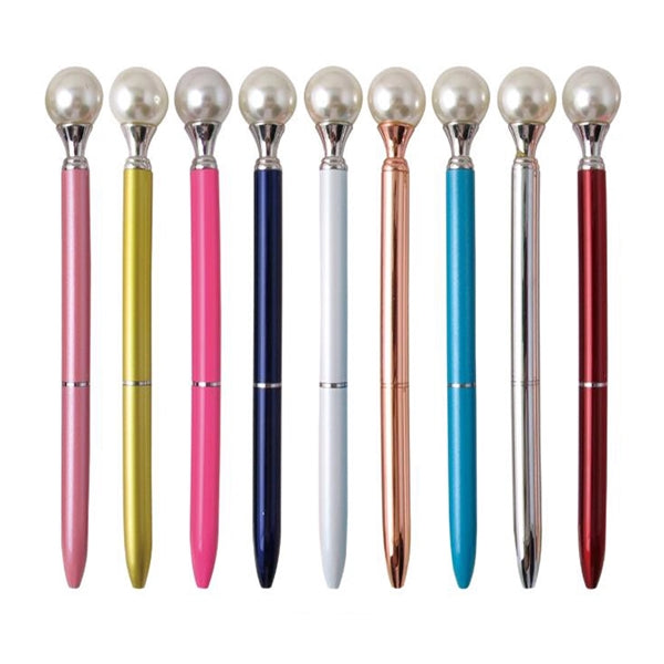 Big Pearl Metal Ballpoint Pen