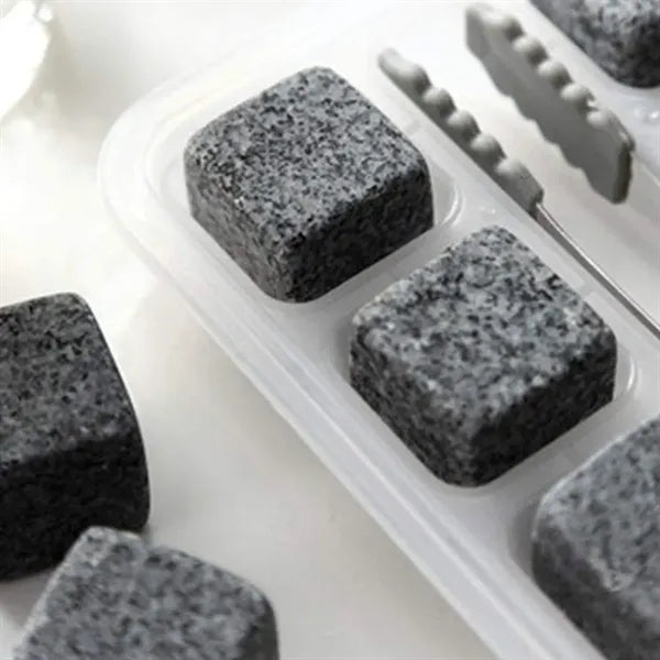 4pcs Natural Whiskey Stones Set with Plastic Box and Logo