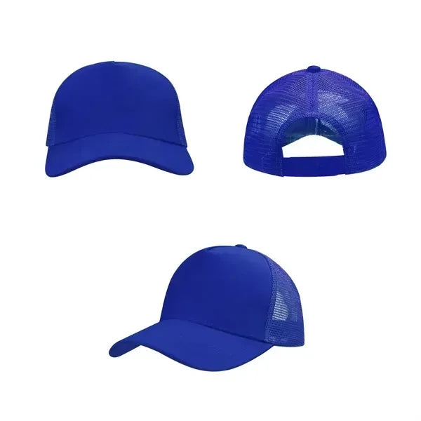 5 Panel Cotton Trucker Hat Mesh Back Baseball Cap