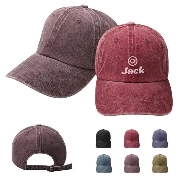 Cotton Unstructured Pigment Dye Dad Cap W/ Ponytail Slot