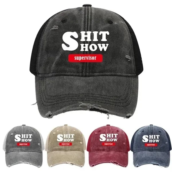 Pigment Dyed Washed Distressed Trucker Cap