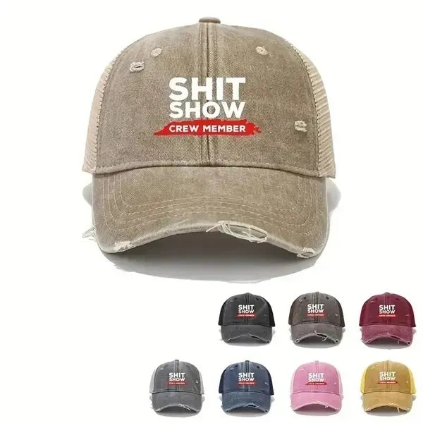 Pigment Dyed Washed Distressed Trucker Cap