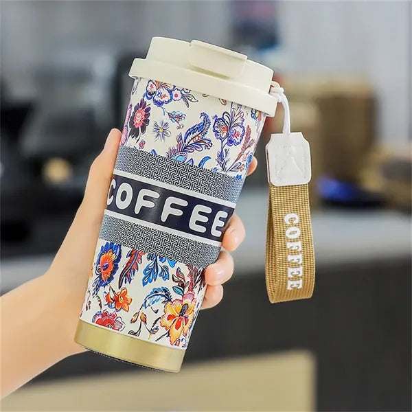 18oz Insulated Travel Tumbler Portable Strap