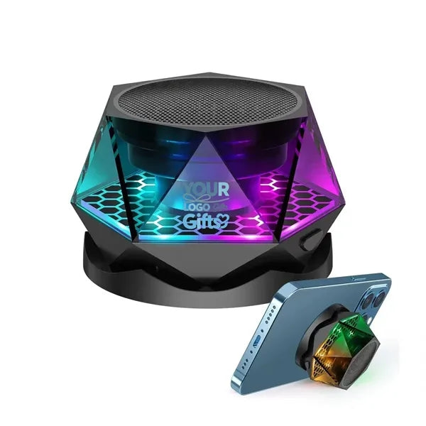 Magnetic Bluetooth Speaker with Lights Phone Stand RGB TWS