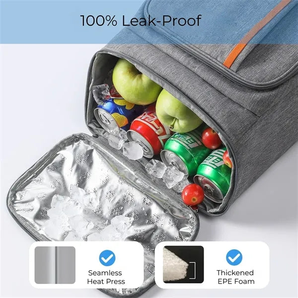 Insulated Cooler Backpack Leakproof Lightweight for Picnic