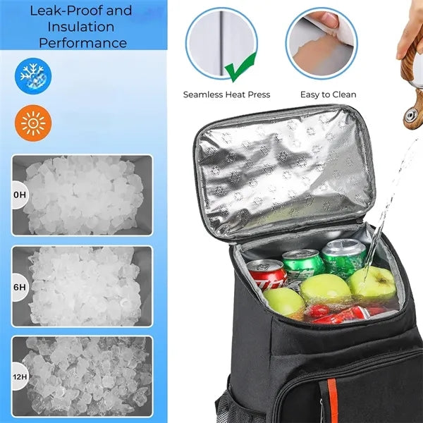 Insulated Cooler Backpack Leakproof Lightweight for Picnic