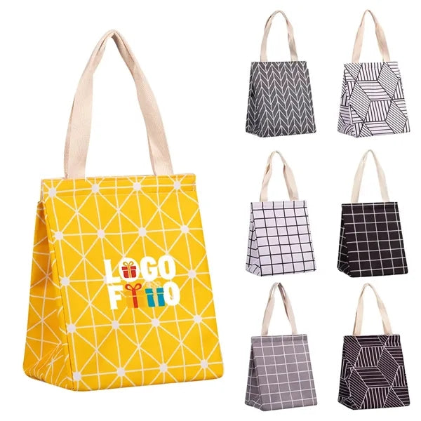 Insulated Lunch Tote Bag Patterned for Daily Commute
