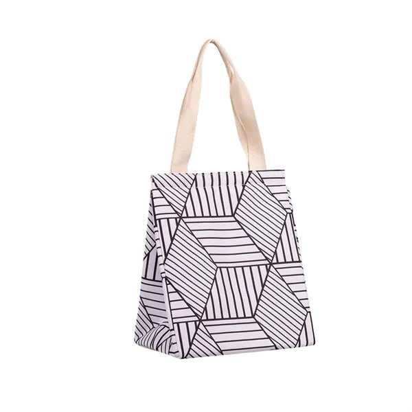 Insulated Lunch Tote Bag Patterned for Daily Commute