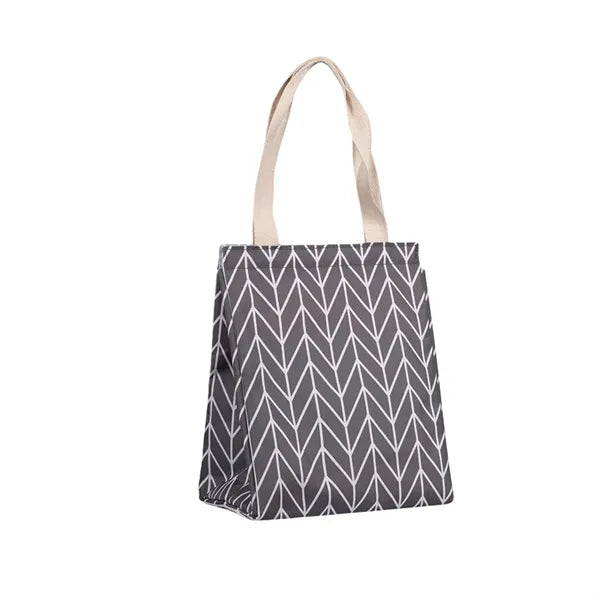 Insulated Lunch Tote Bag Patterned for Daily Commute