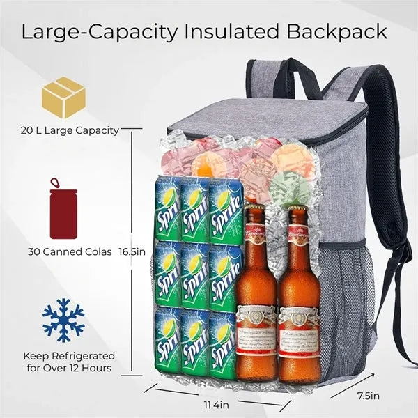Insulated Cooler Backpack Large Capacity for Picnic Outdoor