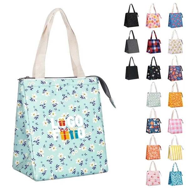 Insulated Lunch Bag Patterned Three Layer for Daily Commute
