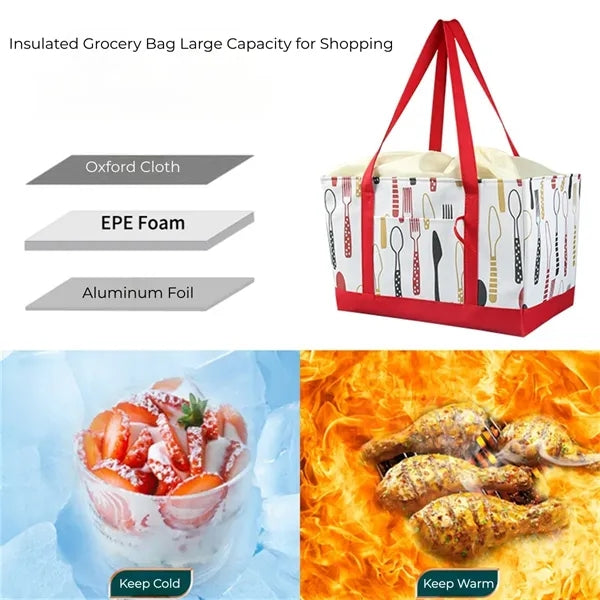 Insulated Grocery Bag Large Capacity for Shopping Women