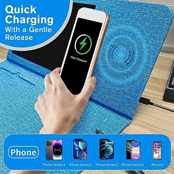 3-in-1 Foldable Wireless Charging Tablet Stand Mouse Pad