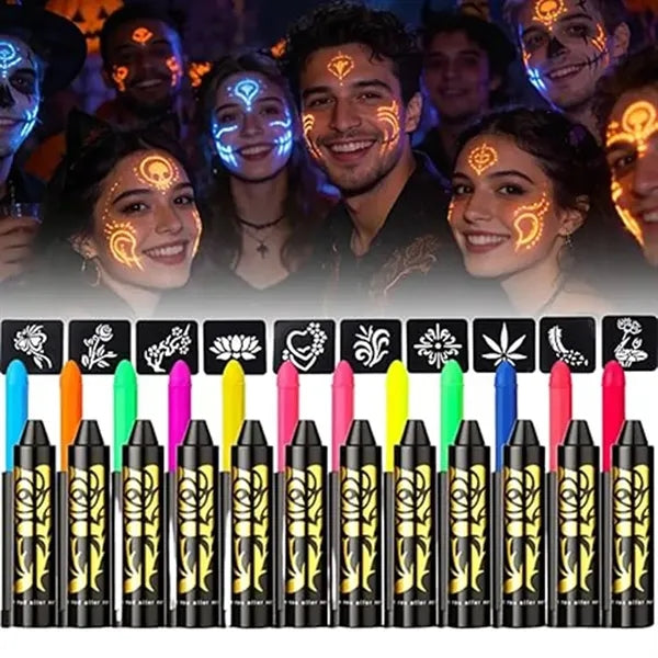 UV Neon Face Paint Markers