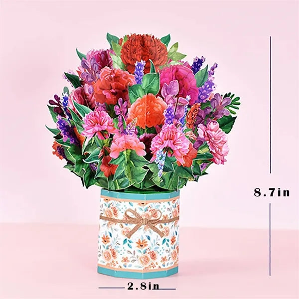 3D Bouquet Creative Greeting Card