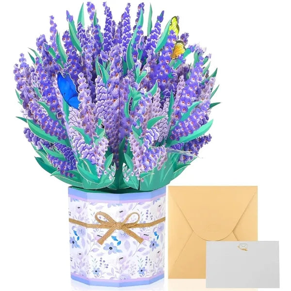 3D Bouquet Creative Greeting Card