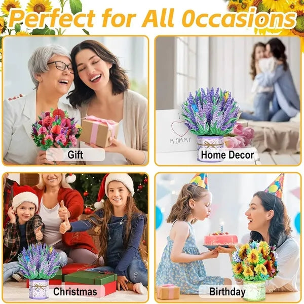 3D Bouquet Creative Greeting Card