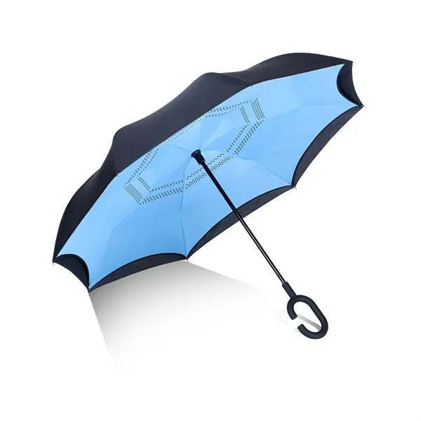 C-Shaped Handle Windproof Reverse automatic Folding Umbrella