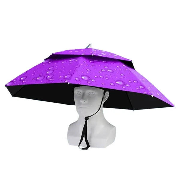 Double-Layer Adjustable Foldable Fishing Umbrella Hat