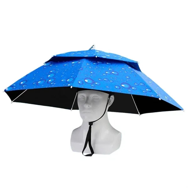Double-Layer Adjustable Foldable Fishing Umbrella Hat
