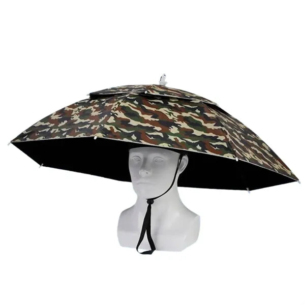Double-Layer Adjustable Foldable Fishing Umbrella Hat